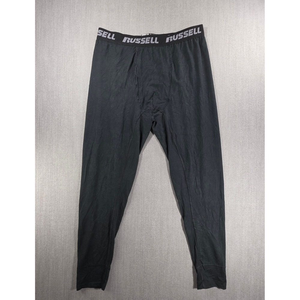 Russell Dri-Power 360 Leggings Men Large Black Performance Base Layer Tights